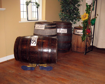 B’gosh and B’gorrah set with beer barrels