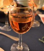 Murder Mystery wine glass