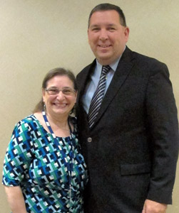 Margo Sue Bittner with NY Farm Bureau President Dean Norton at the opening reception.