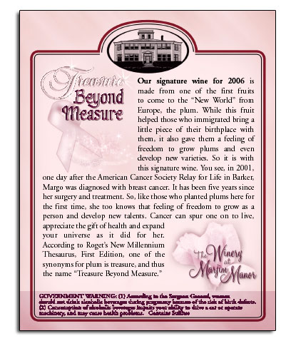 Treasure Beyond Measure back label